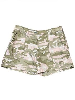 Women's AFTCO Guy Harvey Bluewater Fishing Shorts Pink Green Camo Size 10